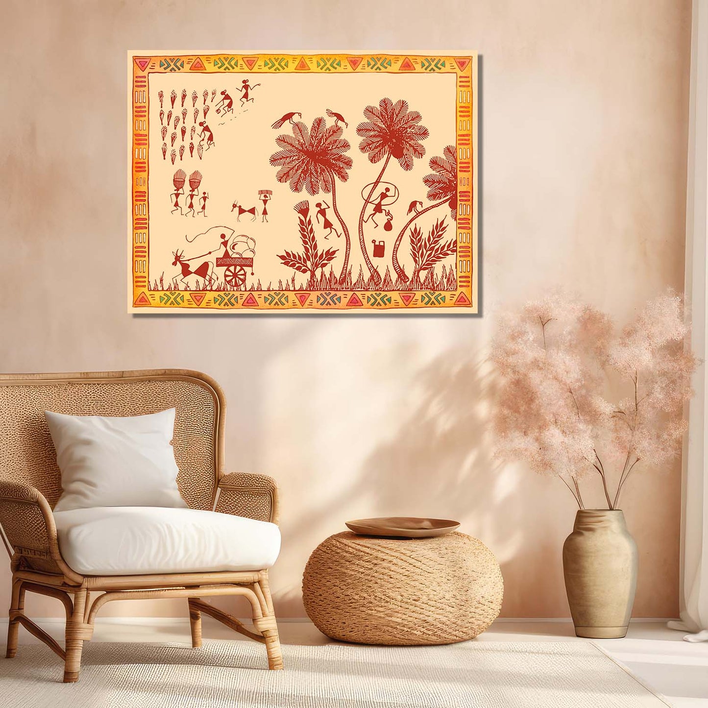 Warli Wall Art For Home Décor Canvas Painting Wall Décor