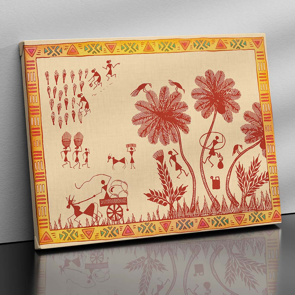 Warli Wall Art For Home Décor Canvas Painting Wall Décor