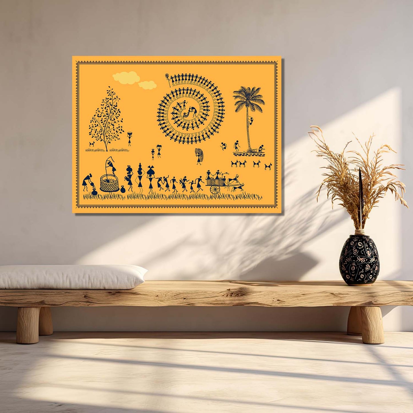 Warli Wall Art For Home Décor Canvas Painting Wall Décor