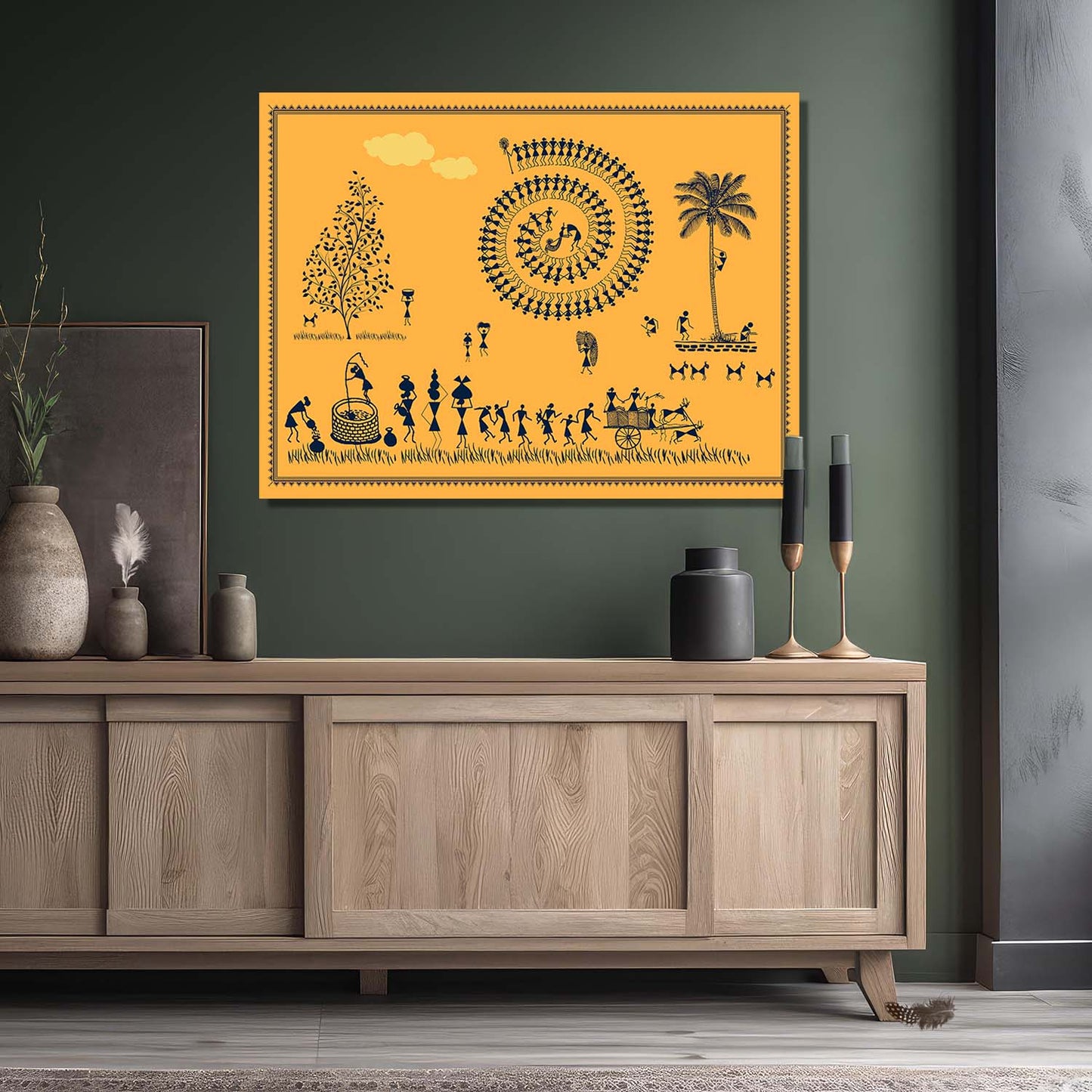 Warli Wall Art For Home Décor Canvas Painting Wall Décor