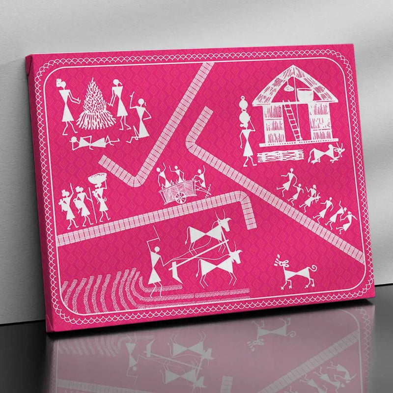 Warli Wall Art For Home Décor Canvas Painting Wall Décor