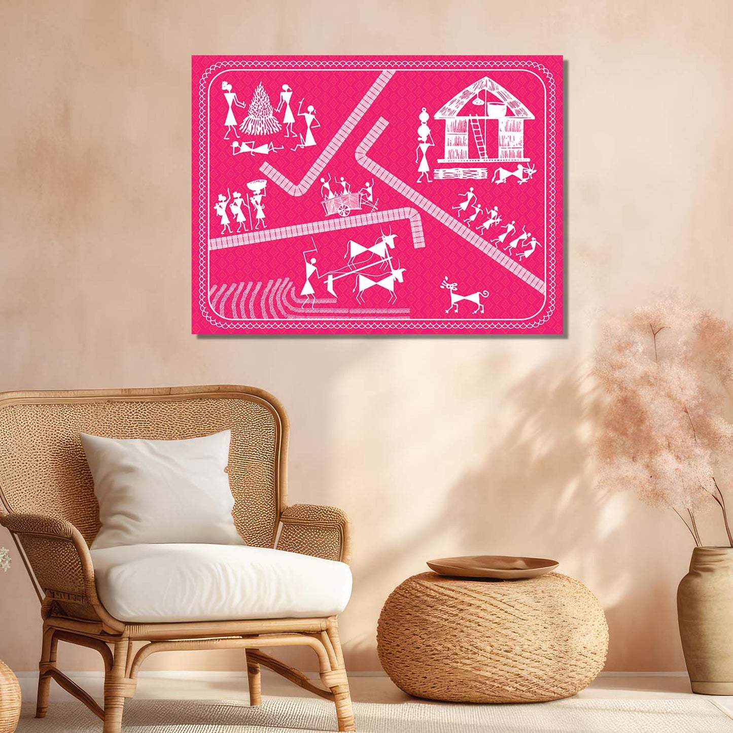 Warli Wall Art For Home Décor Canvas Painting Wall Décor