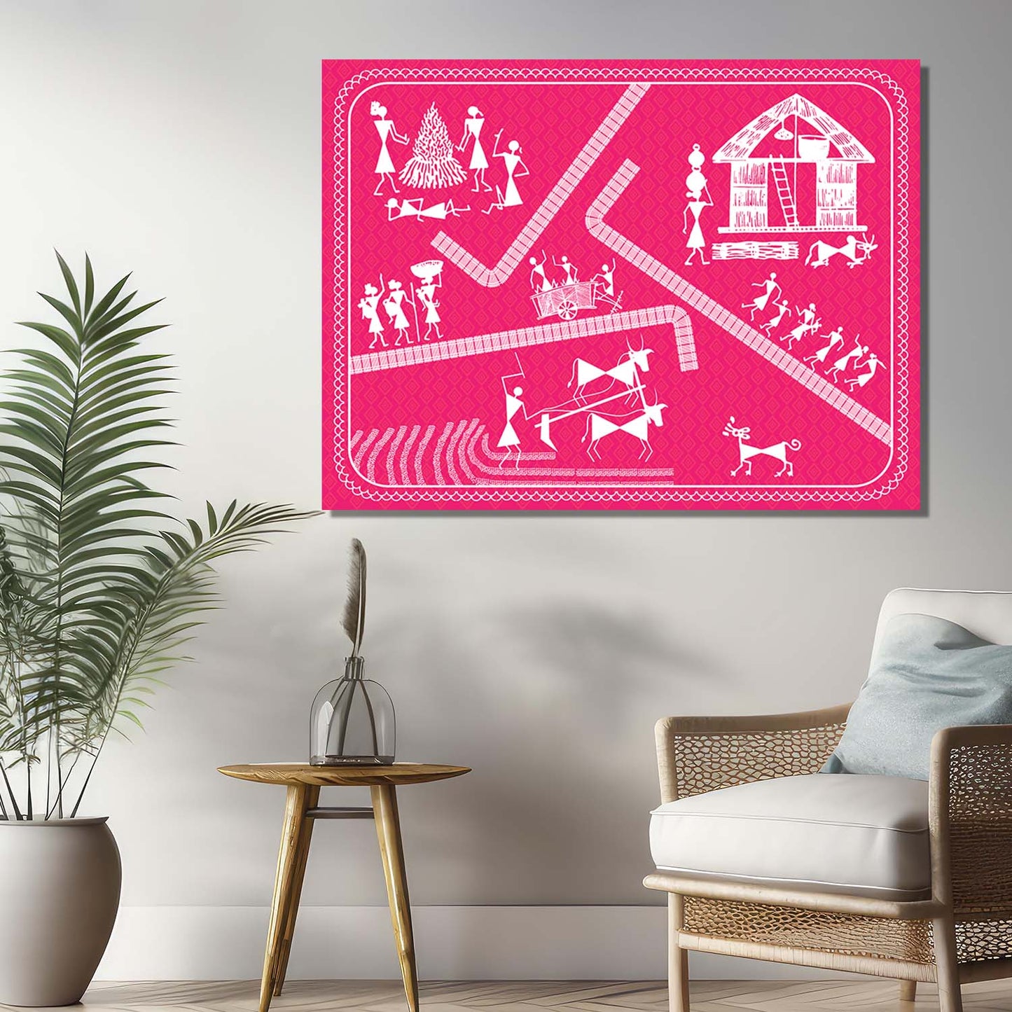 Warli Wall Art For Home Décor Canvas Painting Wall Décor