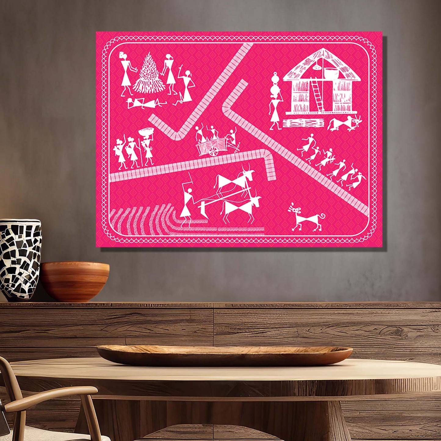 Warli Wall Art For Home Décor Canvas Painting Wall Décor