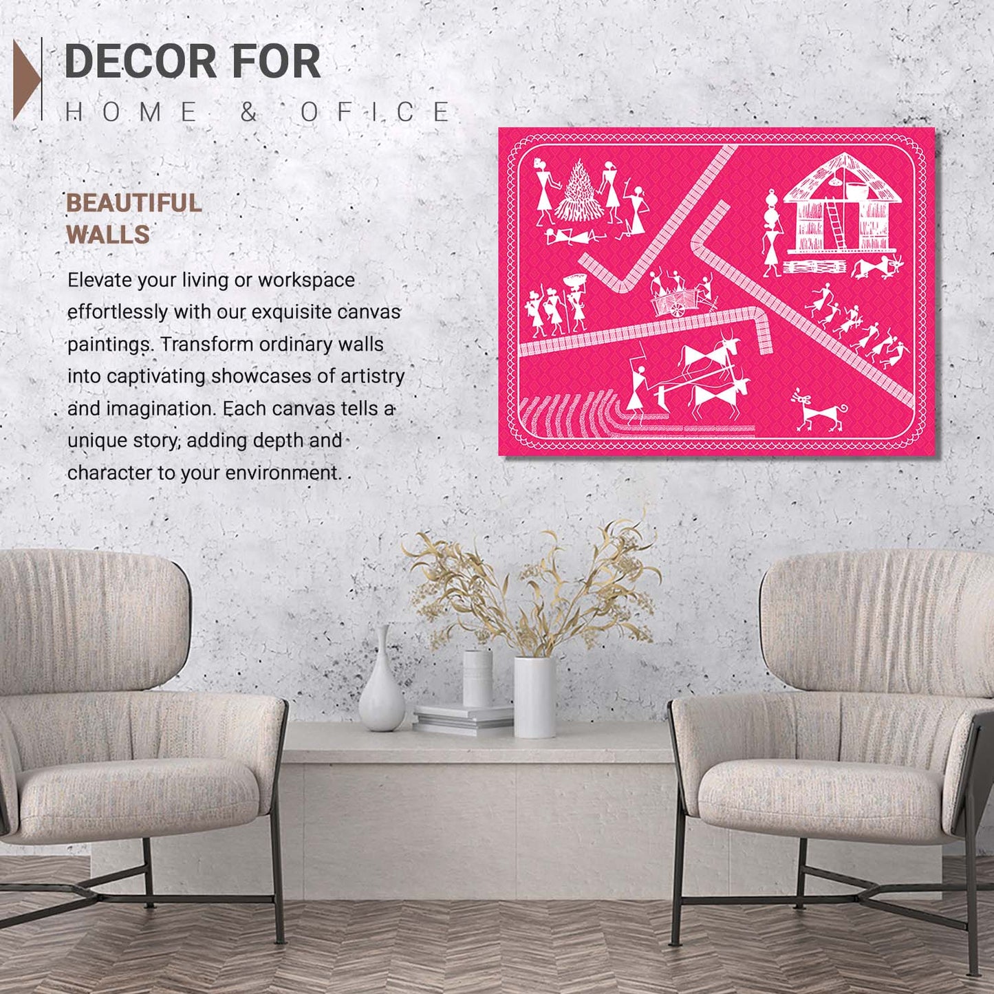 Warli Wall Art For Home Décor Canvas Painting Wall Décor