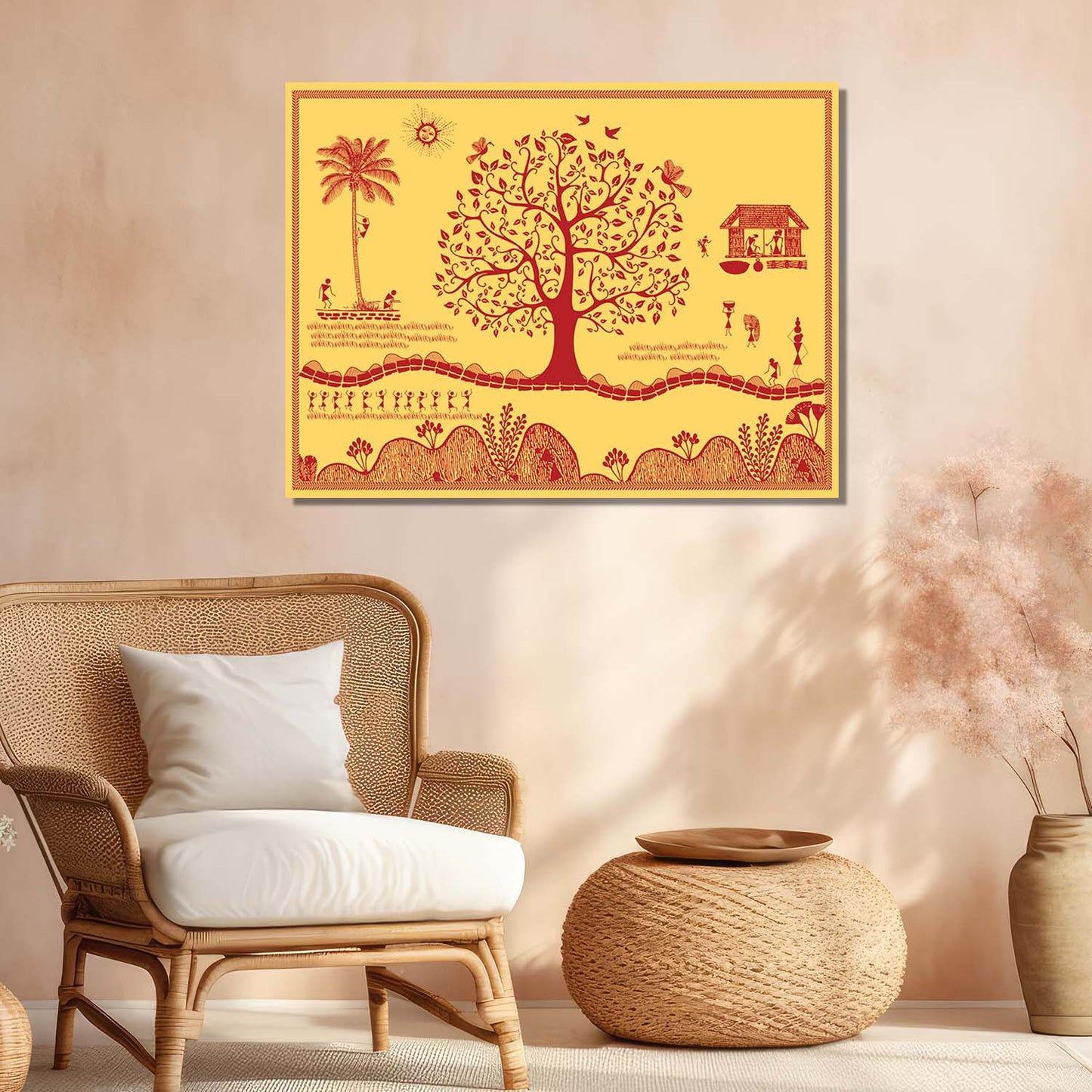 Warli Wall Art For Home Décor Canvas Painting Wall Décor