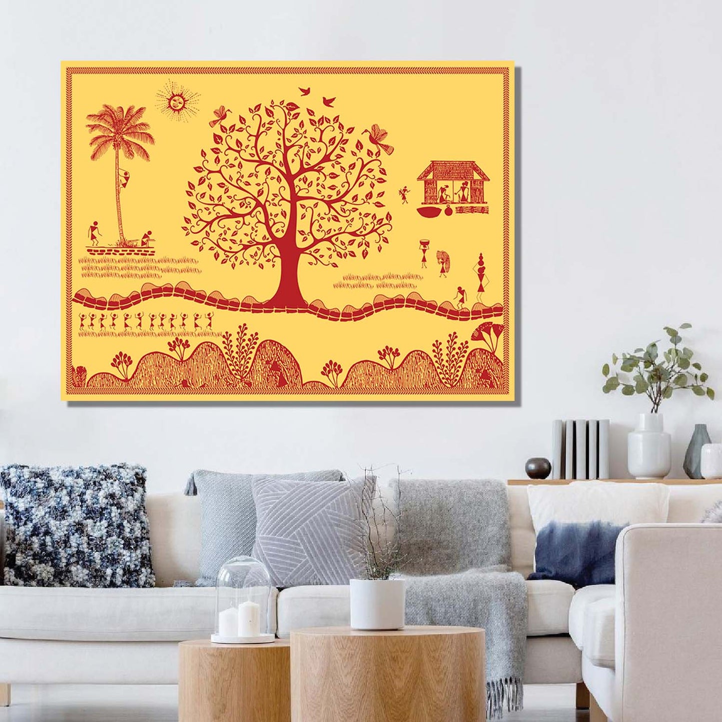 Warli Wall Art For Home Décor Canvas Painting Wall Décor