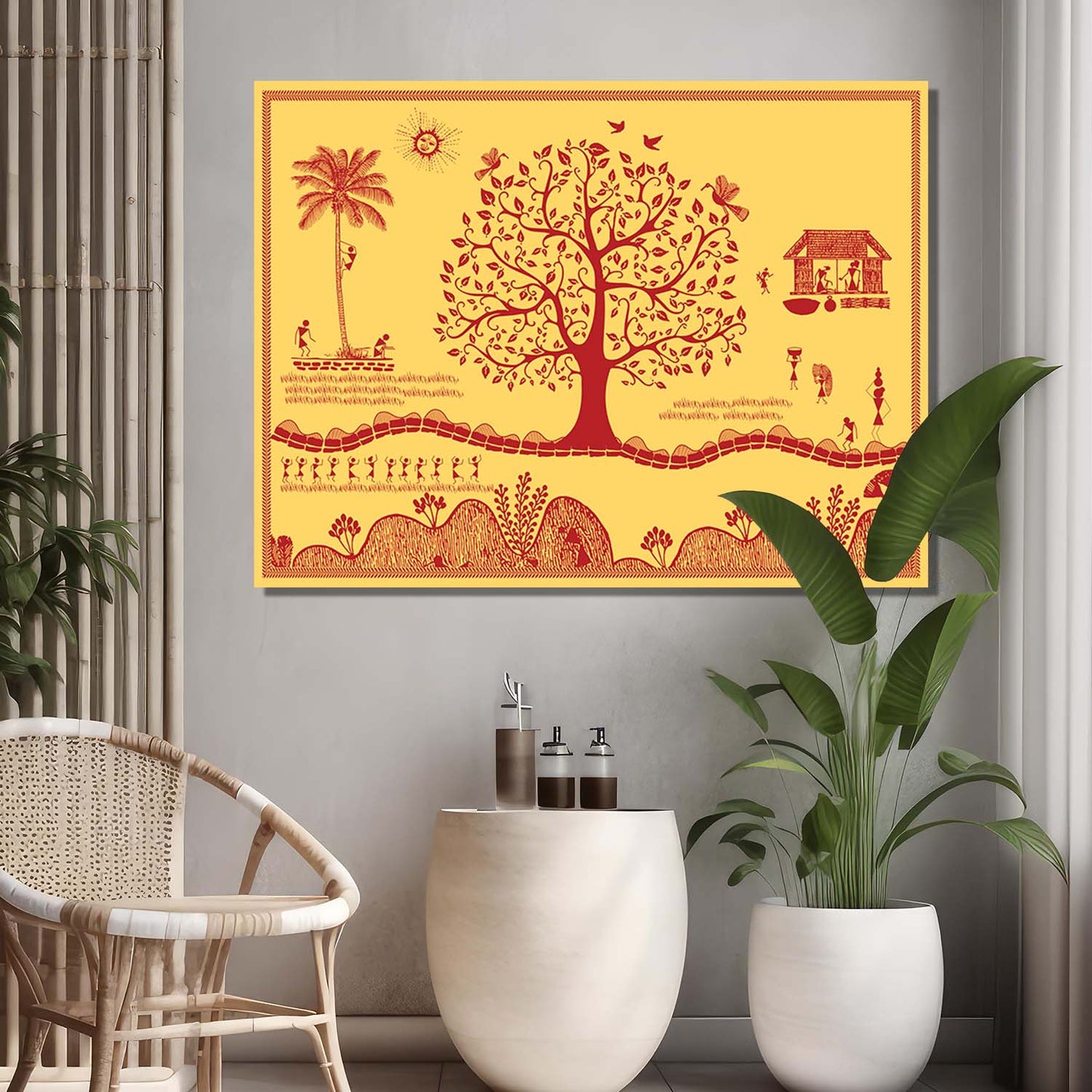 Warli Wall Art For Home Décor Canvas Painting Wall Décor