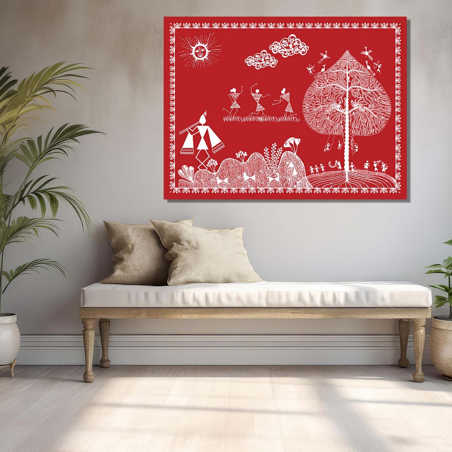 Warli Wall Art For Home Décor Canvas Painting Wall Décor