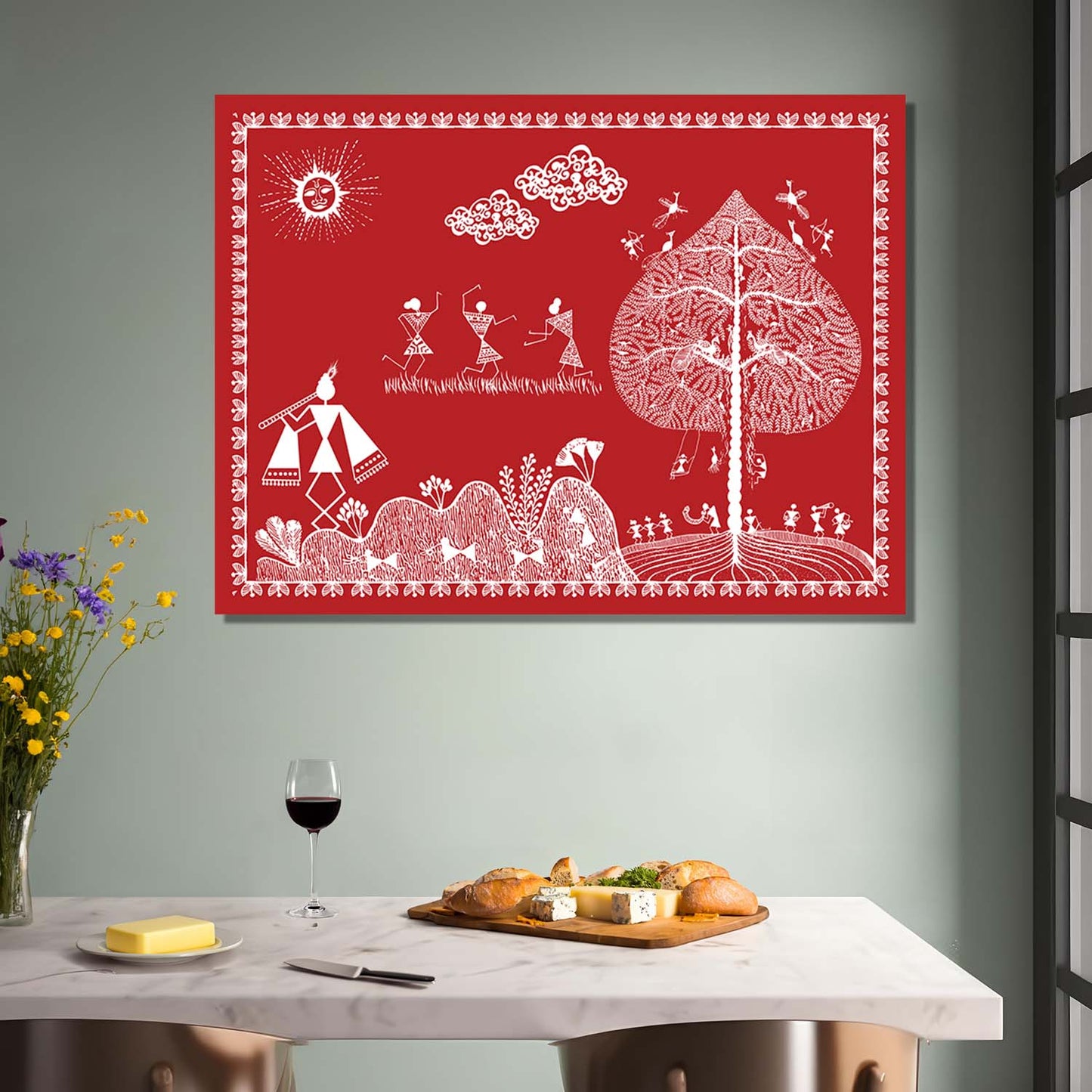 Warli Wall Art For Home Décor Canvas Painting Wall Décor