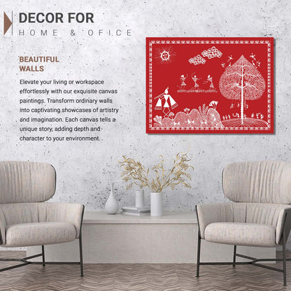 Warli Wall Art For Home Décor Canvas Painting Wall Décor