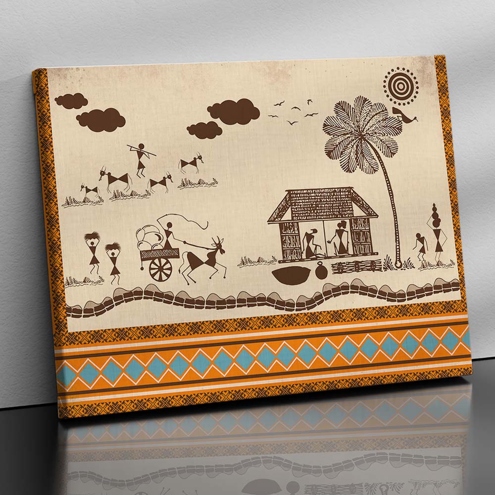 Warli Wall Art For Home Décor Canvas Painting Wall Décor