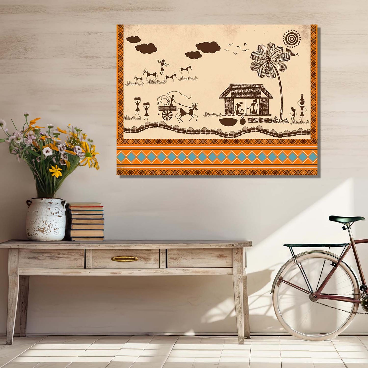 Warli Wall Art For Home Décor Canvas Painting Wall Décor