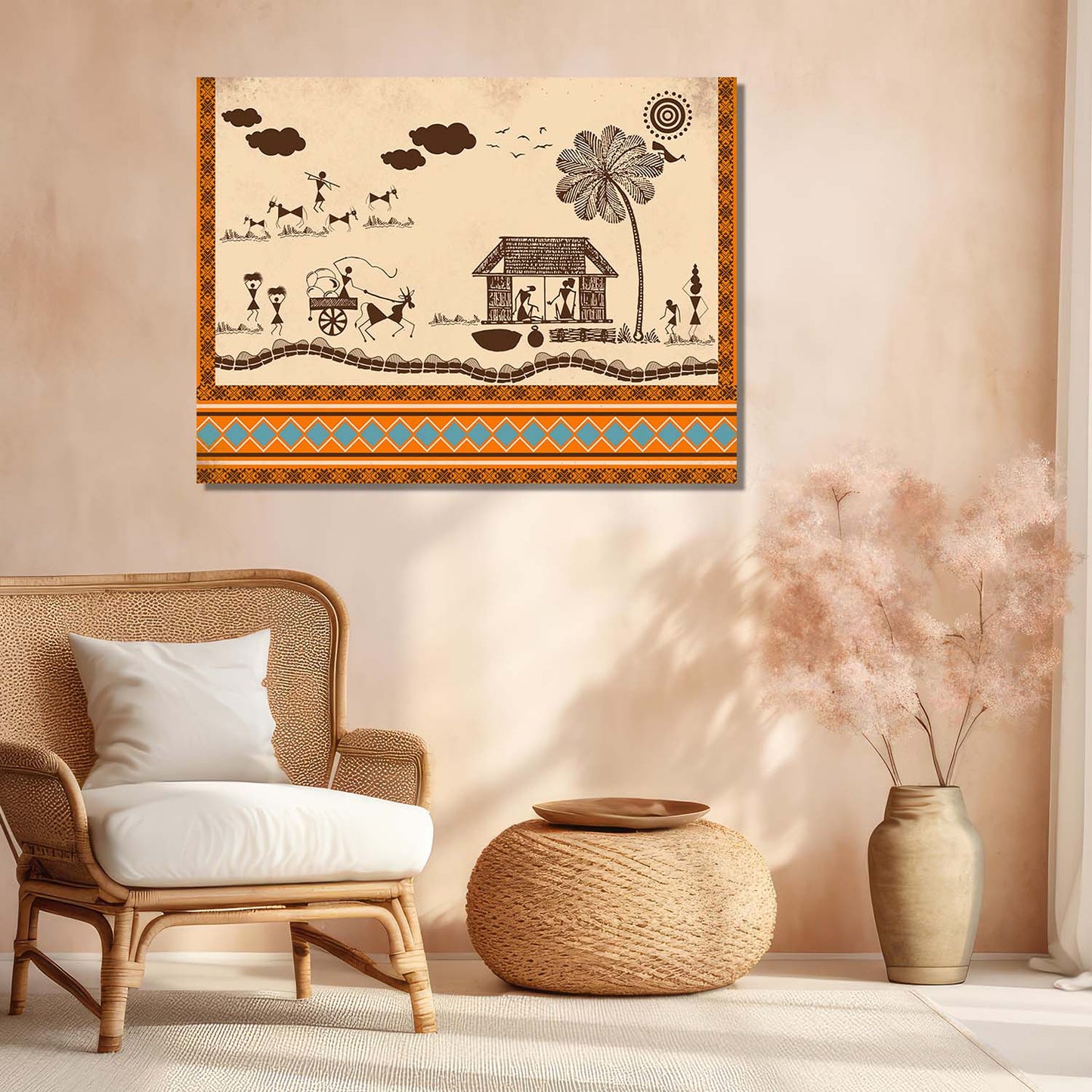 Warli Wall Art For Home Décor Canvas Painting Wall Décor