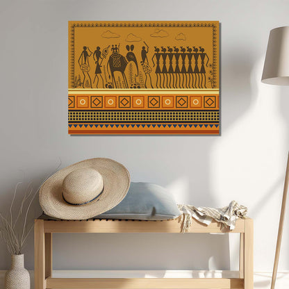 Warli Wall Art For Home Décor Canvas Painting Wall Décor