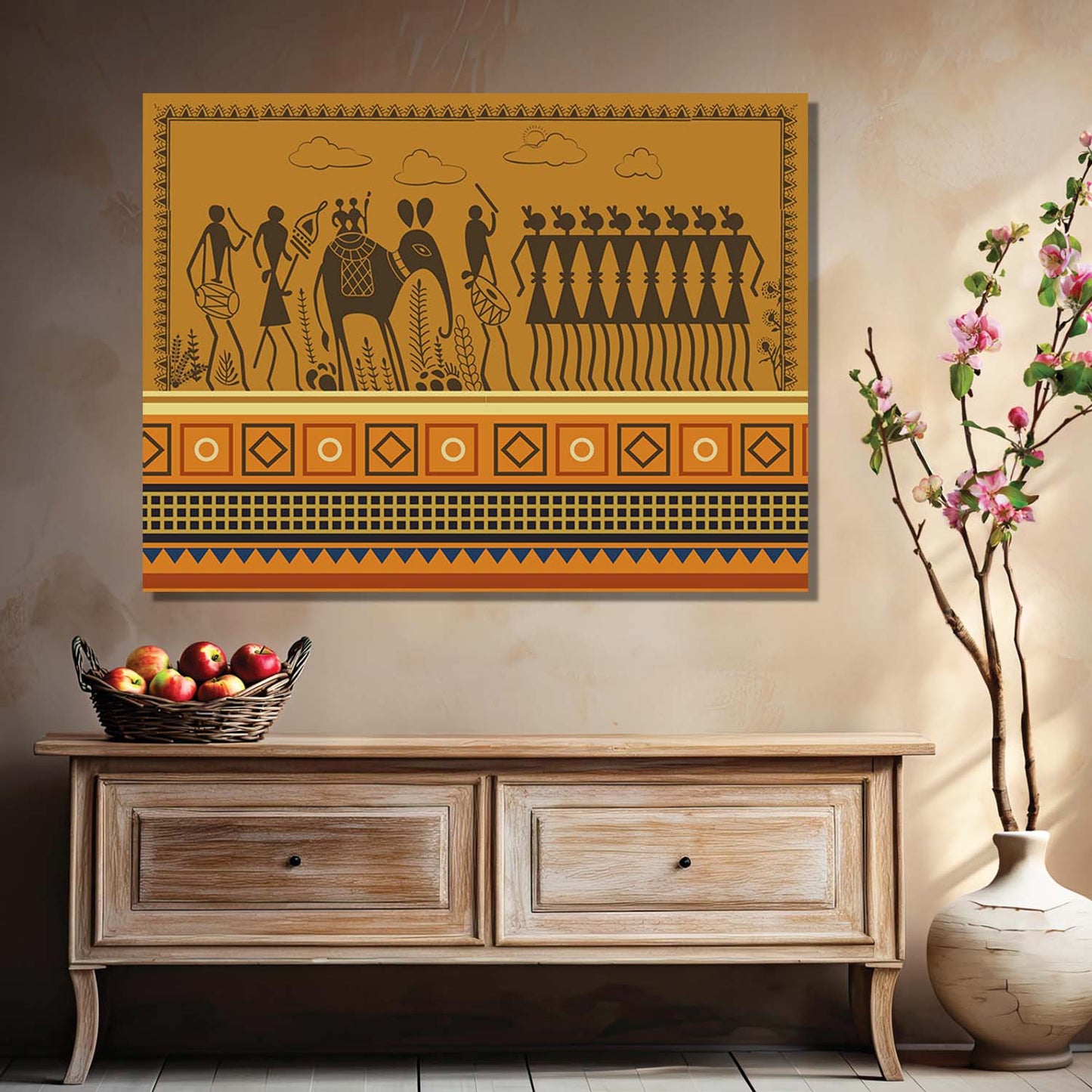 Warli Wall Art For Home Décor Canvas Painting Wall Décor