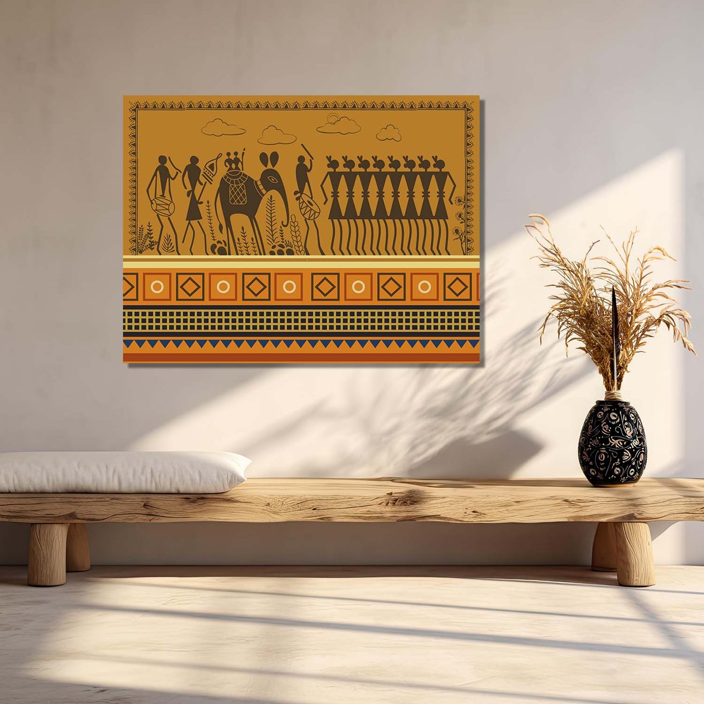 Warli Wall Art For Home Décor Canvas Painting Wall Décor