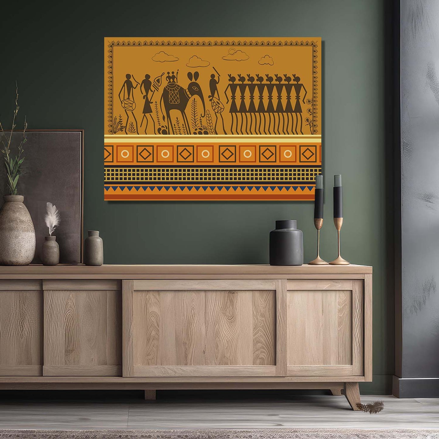 Warli Wall Art For Home Décor Canvas Painting Wall Décor