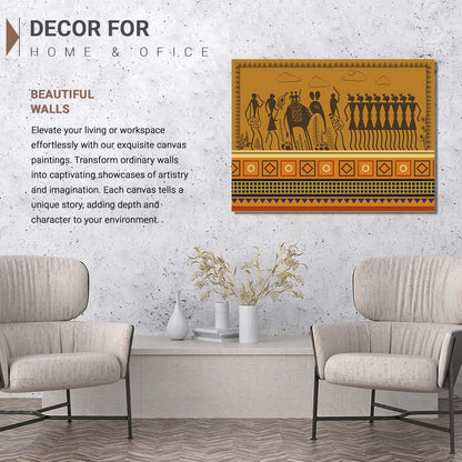 Warli Wall Art For Home Décor Canvas Painting Wall Décor