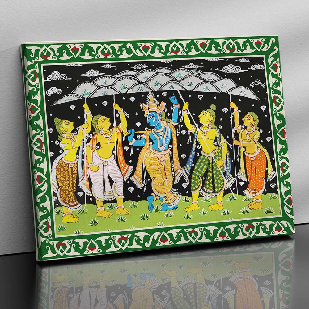 Pattachitra Wall Art For Home Décor Canvas Painting Religious Wall Décor