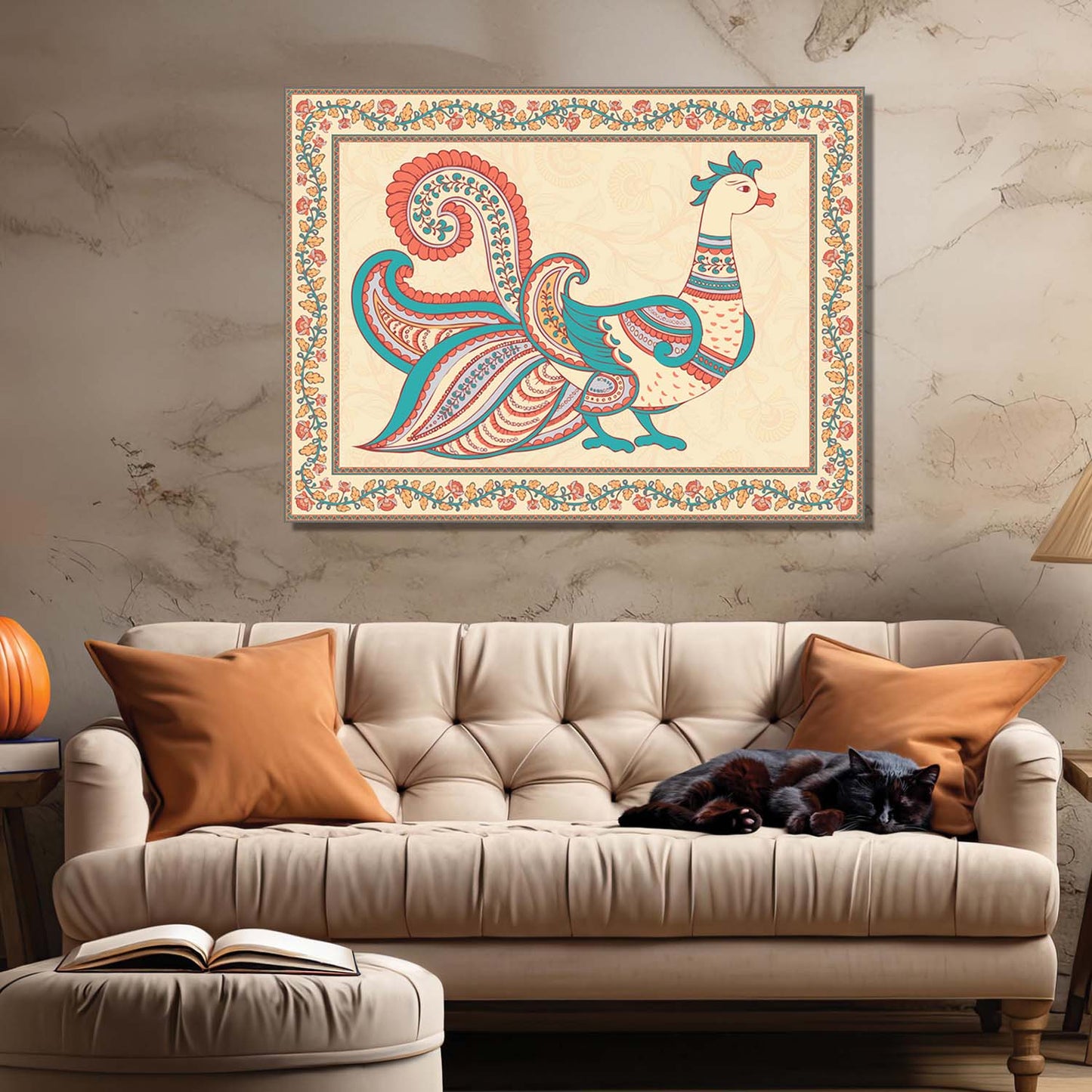 Kalamkari Wall Art For Home Decor Canvas Painting Wall Decor