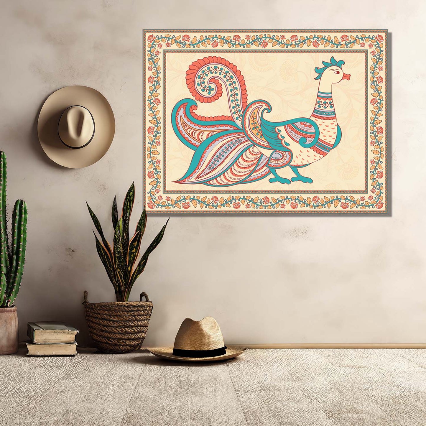 Kalamkari Wall Art For Home Decor Canvas Painting Wall Decor