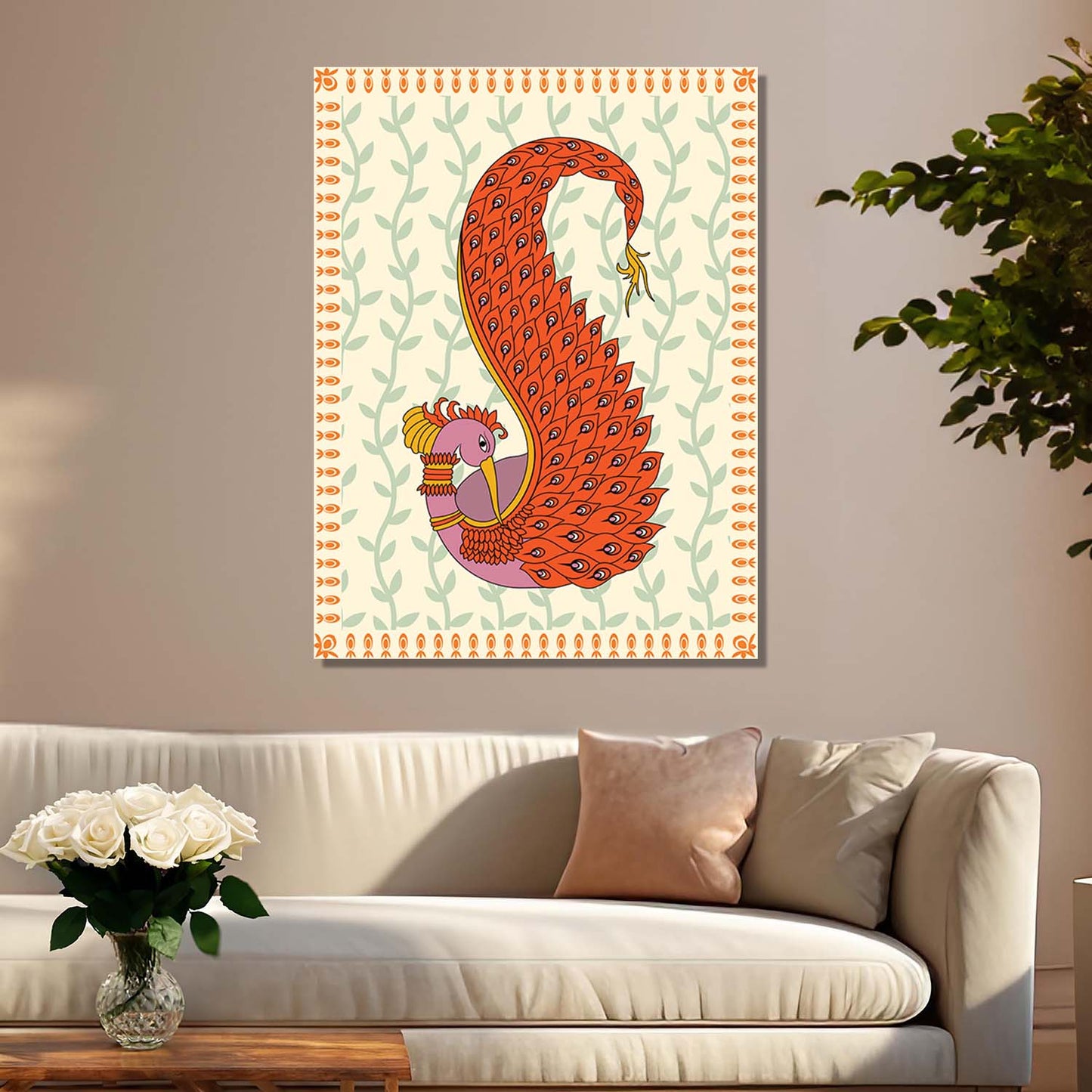 Gond Wall Art For Home Decor Canvas Painting Wall Decor