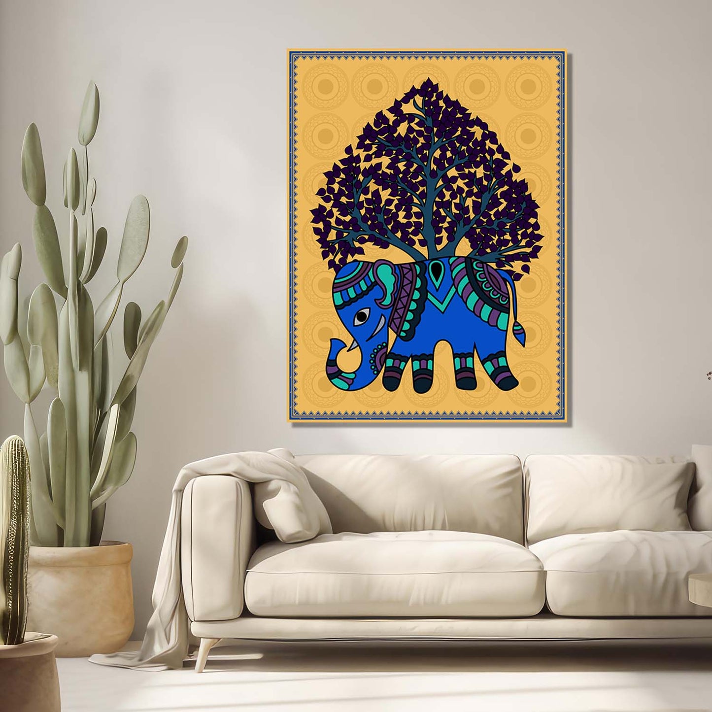 Gond Wall Art For Home Decor Canvas Painting Wall Decor