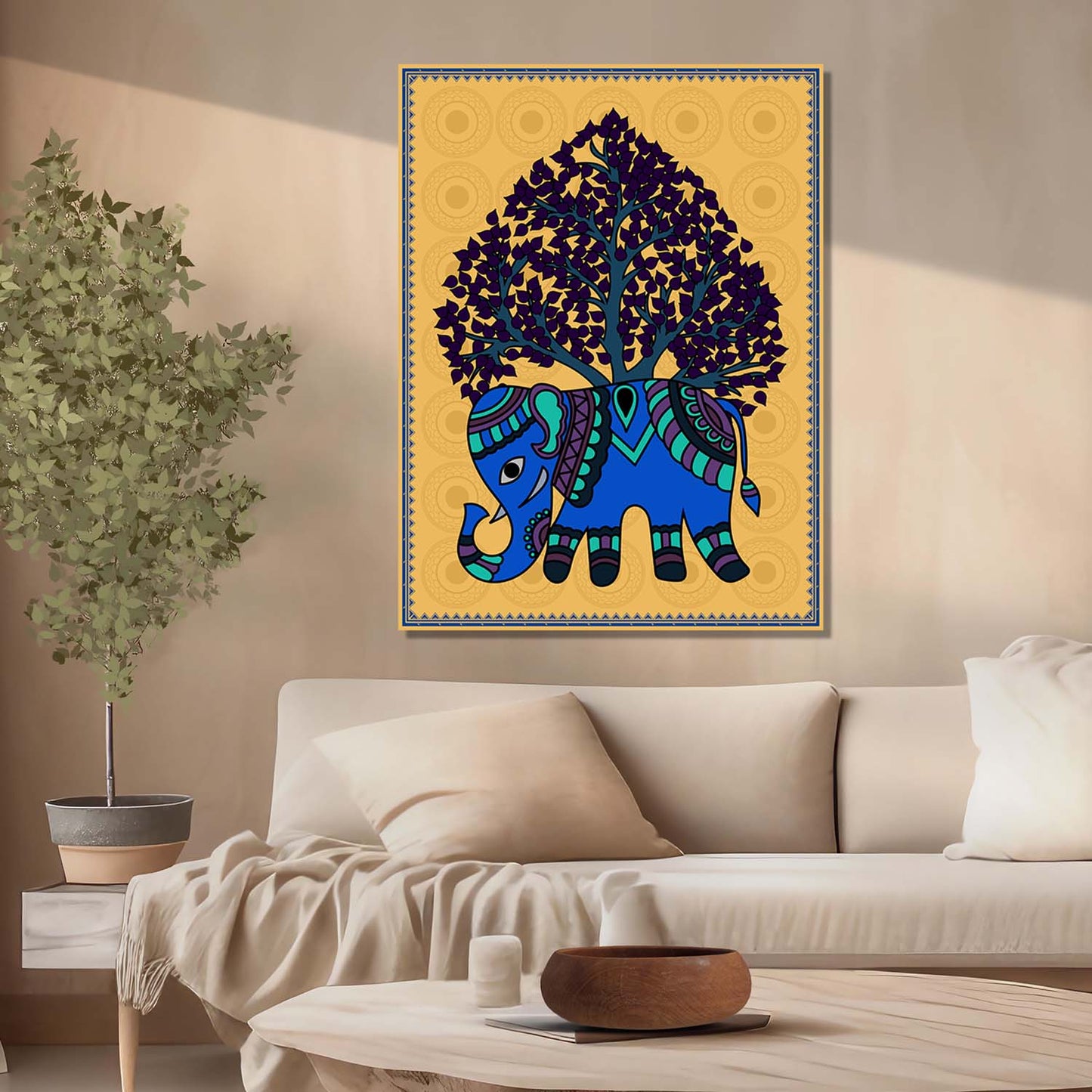 Gond Wall Art For Home Decor Canvas Painting Wall Decor