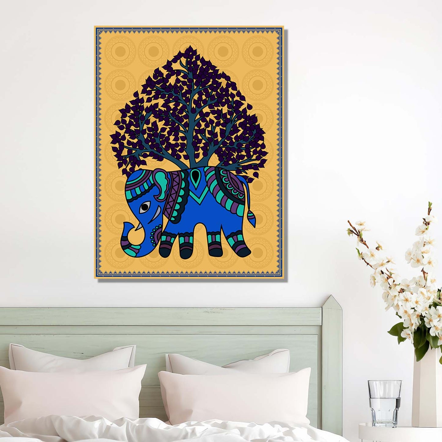 Gond Wall Art For Home Decor Canvas Painting Wall Decor