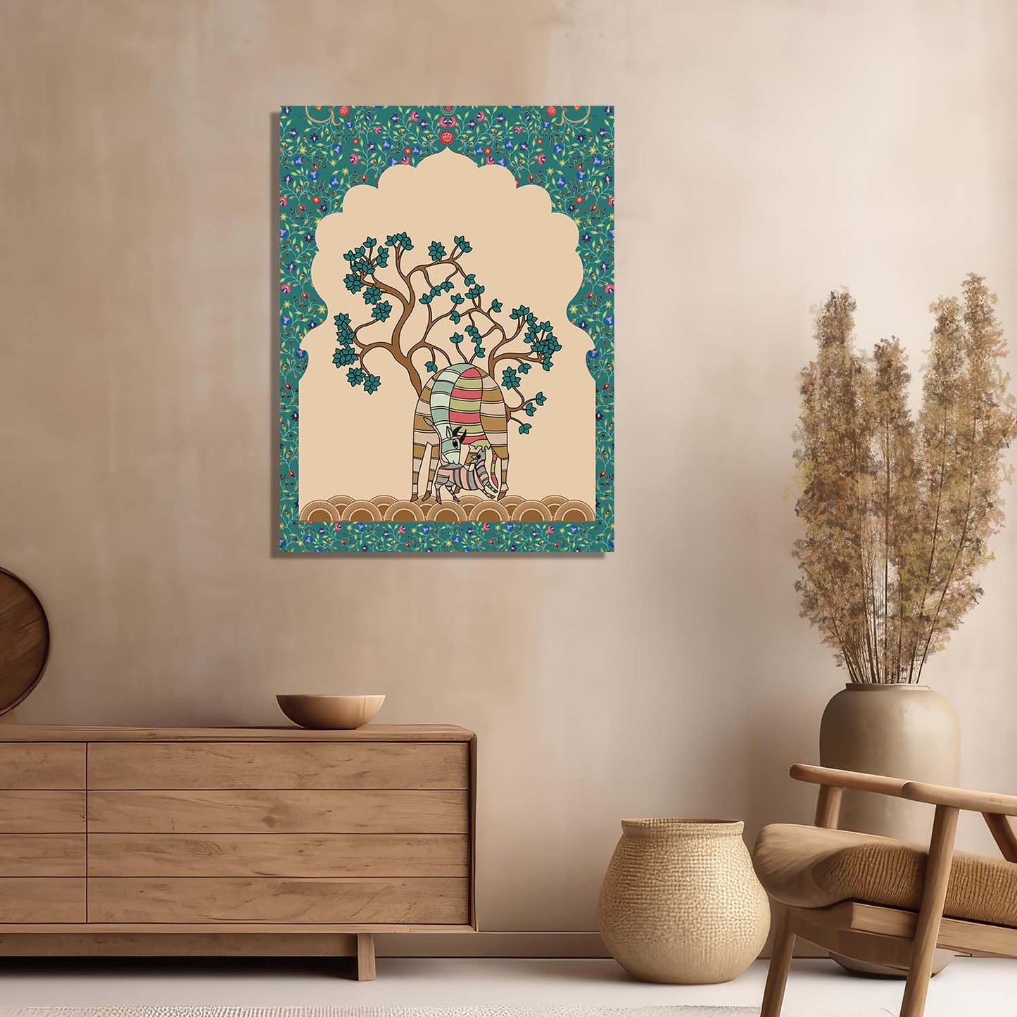 Gond Wall Art For Home Decor Canvas Painting Wall Decor