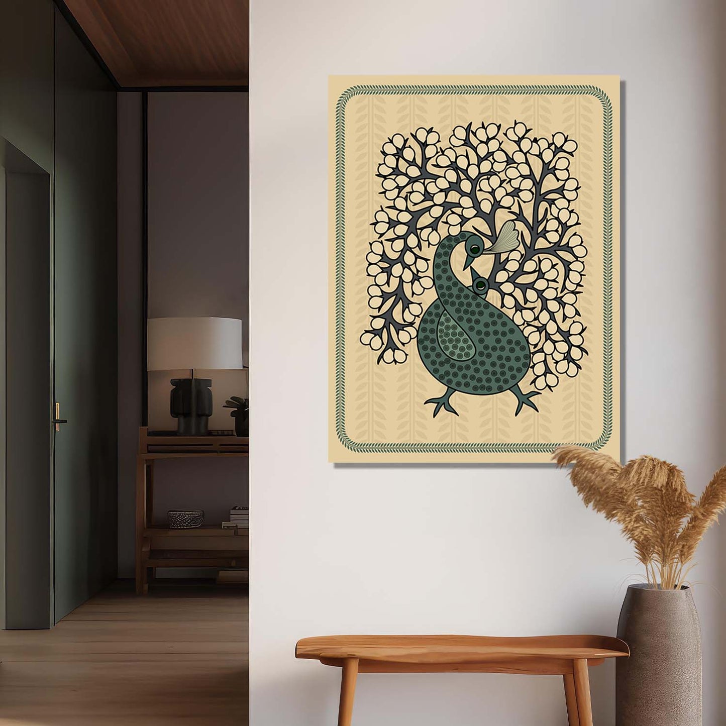 Gond Wall Art For Home Decor Canvas Painting Wall Decor