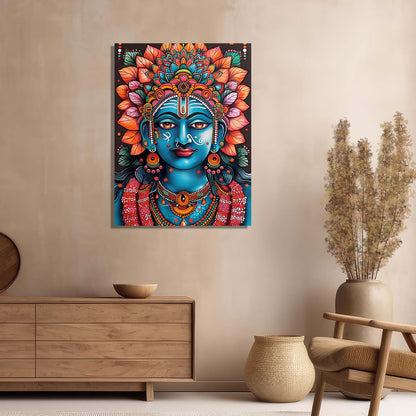 Traditional Inidan Folk Art -   Kerala Mural Canvas  Art Prints For Home Decor Wall Decor