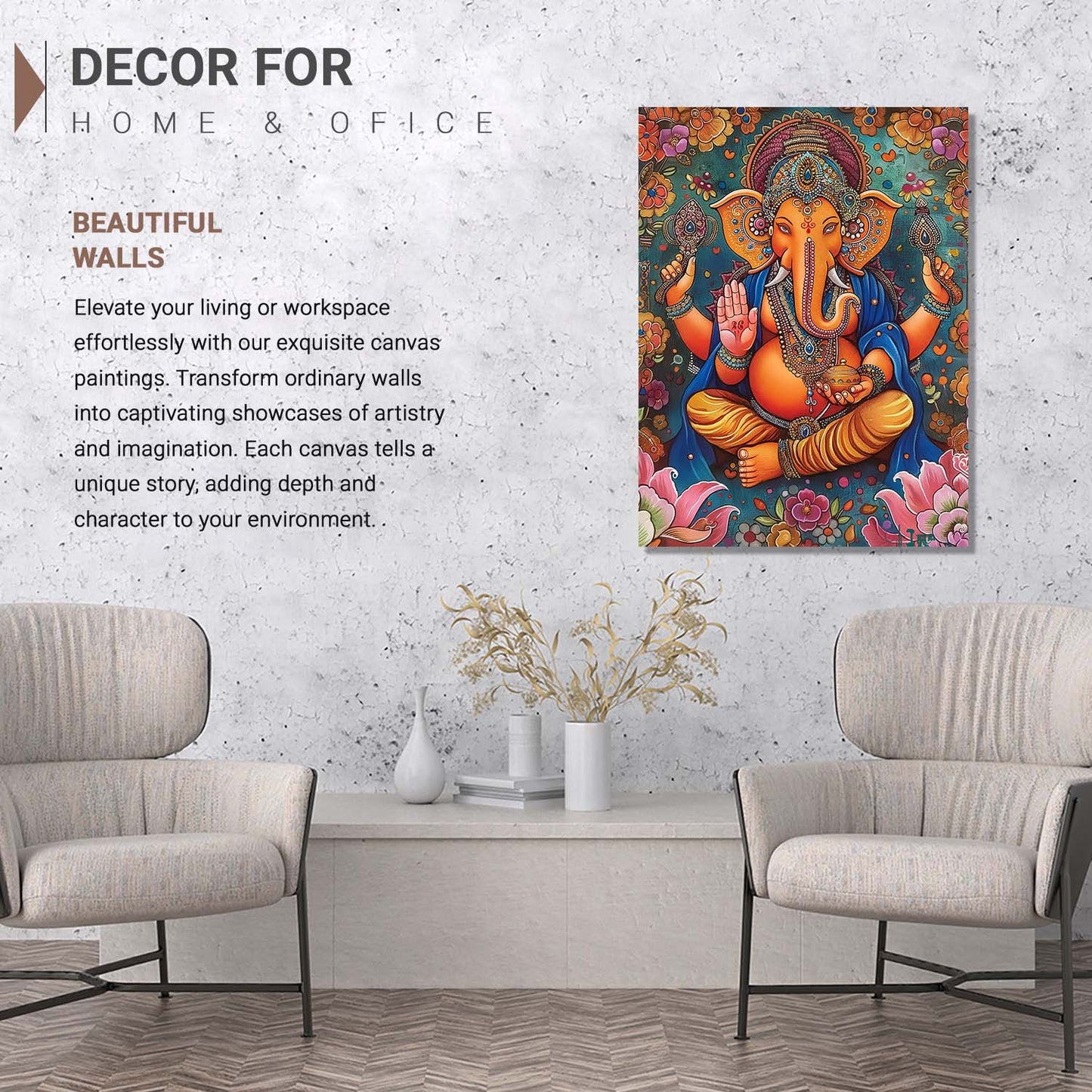 Traditional Inidan Folk Art -   Kerala Mural Canvas  Art Prints For Home Decor Wall Decor