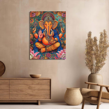 Traditional Inidan Folk Art -   Kerala Mural Canvas  Art Prints For Home Decor Wall Decor