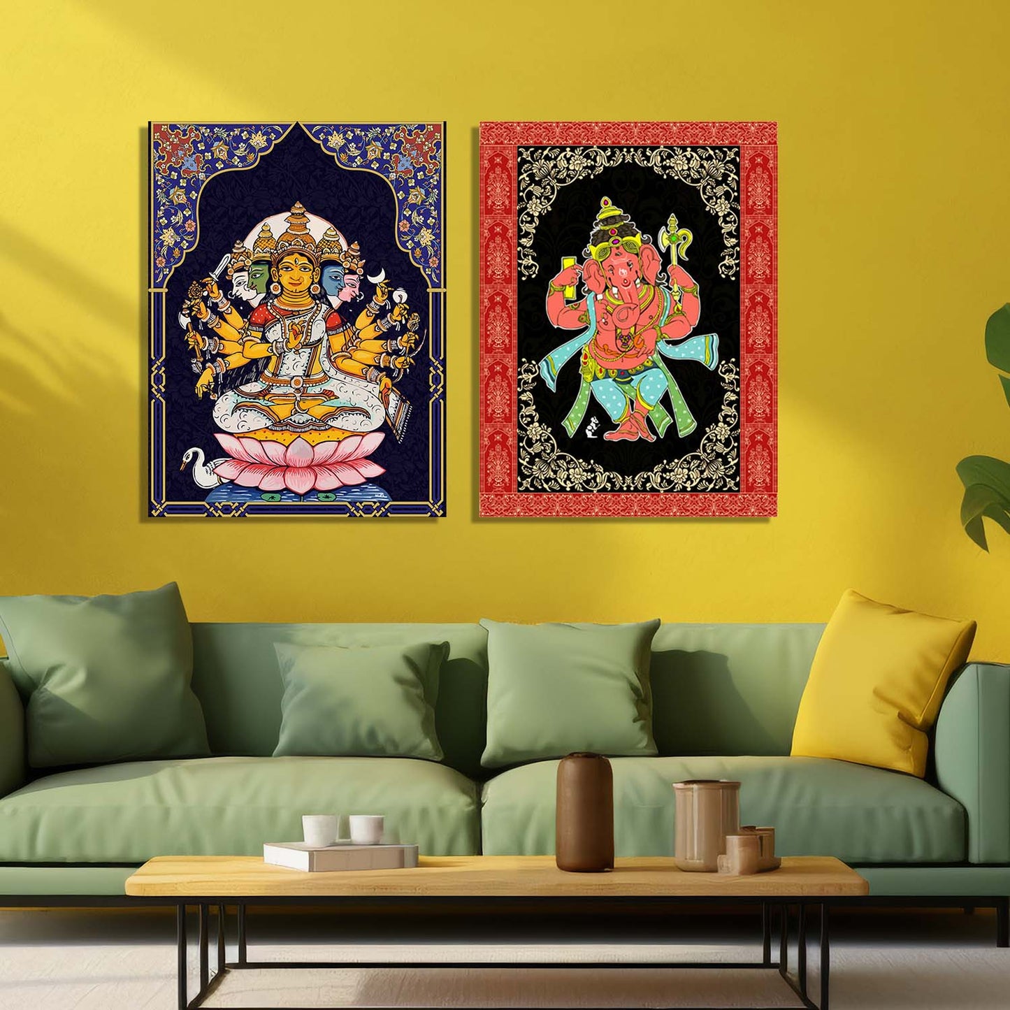 Traditional Indian Pattachitra Art Canvas Prints For Home Decor Wall Decor