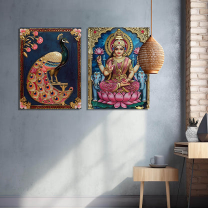 Traditional Indian Tanjore Art Canvas Prints For Home Decor Wall Decor