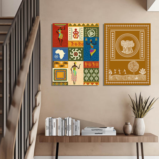 Traditional Indian Tanjore Art Canvas Prints For Home Decor Wall Decor