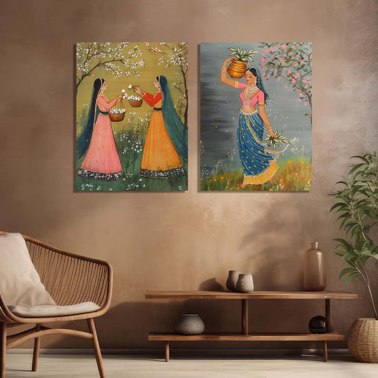 Kangra Painting Art Canvas Prints For Home Decor Wall Decor