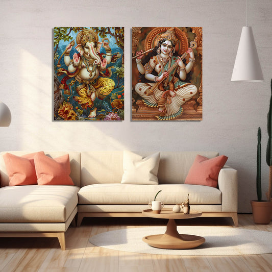 Kerala Mural Art Canvas Prints For Home Decor Wall Decor