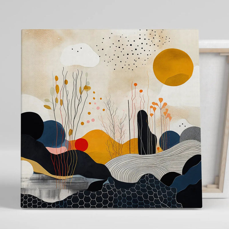 Vibrant Abstract Art Canvas Print for Living Room Bedroom Home and Office Wall Decor