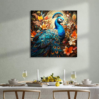 Copy of Vibrant Peacock Art Canvas Print for Living Room Bedroom Home and Office Wall Decor