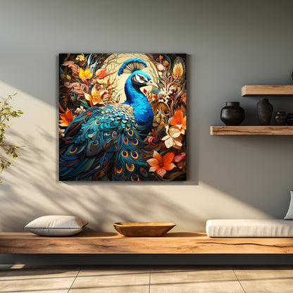 Copy of Vibrant Peacock Art Canvas Print for Living Room Bedroom Home and Office Wall Decor