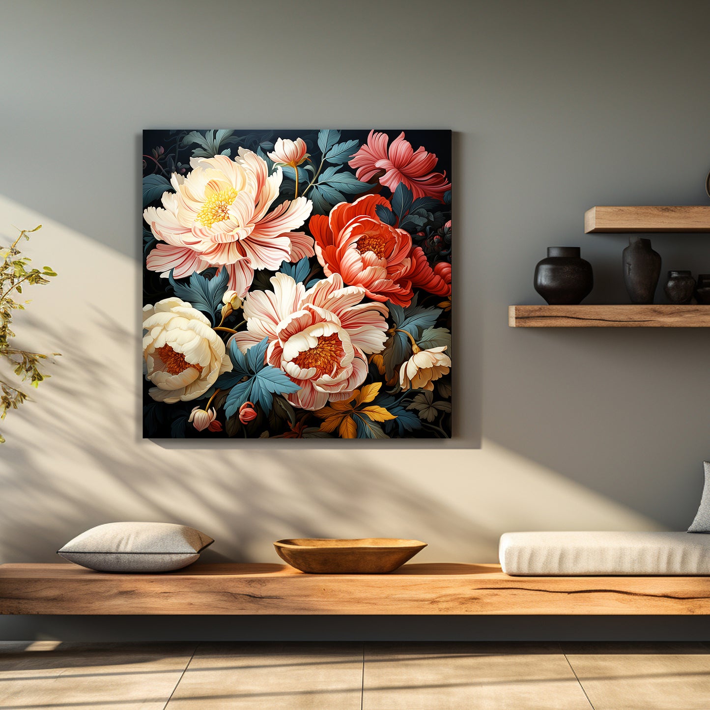 Beautiful Floral Canvas Painting for Living Room Bedroom Home and Office Wall Decor