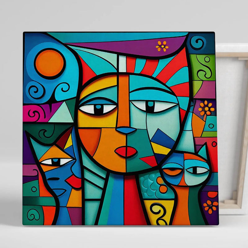 Vibrant Modern Art Canvas Print for Living Room Bedroom Home and Office Wall Decor