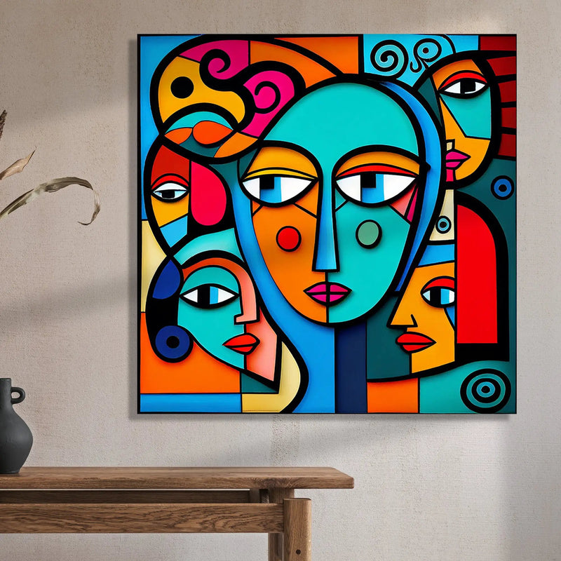 Vibrant Modern Art Canvas Print for Living Room Bedroom Home and Office Wall Decor