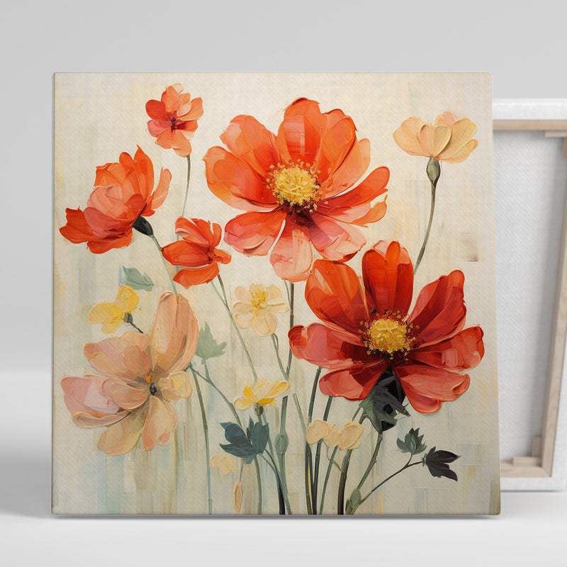 Vibrant Floral Canvas Print for Living Room Bedroom Home and Office Wall Decor
