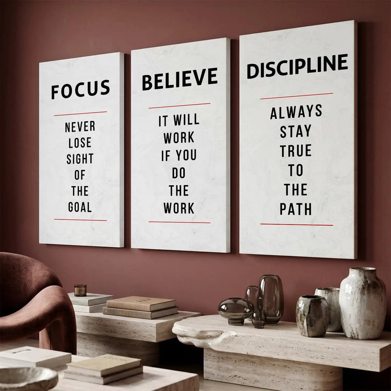 Motivational Canvas Art Print Set For Home Decor