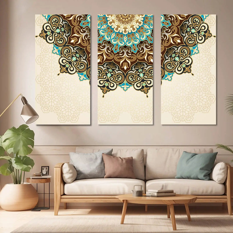 Mandala Wall Canvas Art Print Set For Home Décor