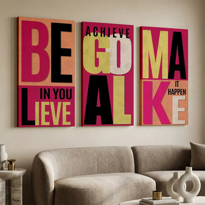 Motivational Quotes Canvas Art Print Wall Print for Living Room Wall Decoration